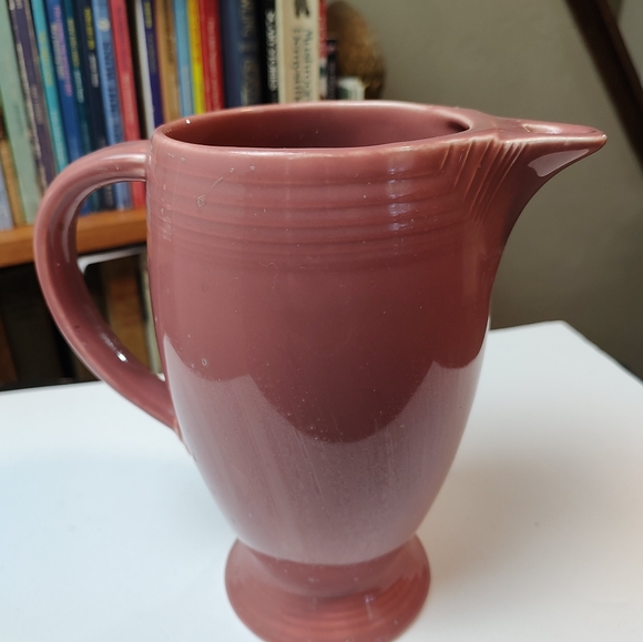 Vintage FiestaWare Rose Pink Coffee Server Pot Pitcher No Lid Small Chip - Picture 6 of 9
